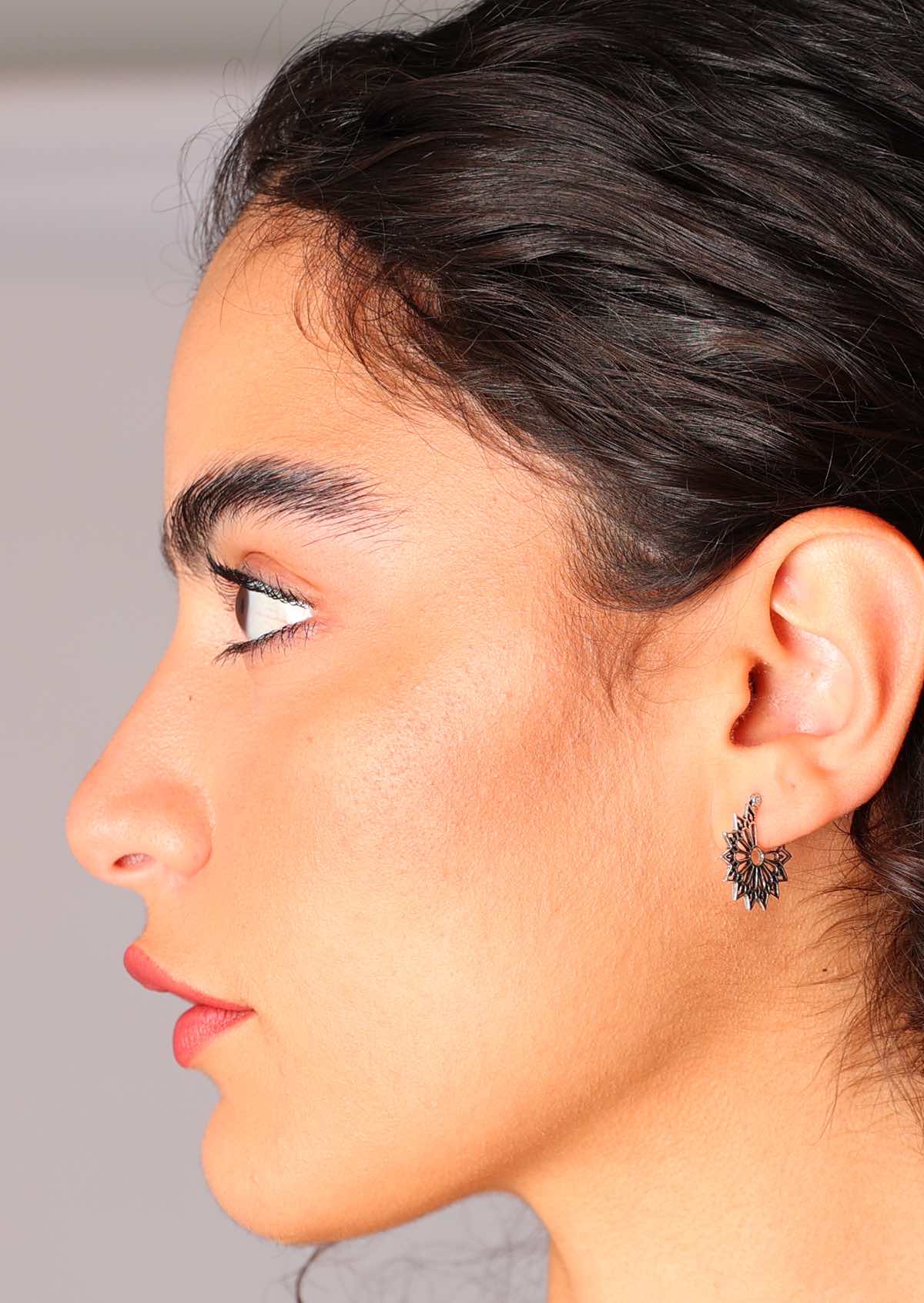 20mm diameter sterling silver earrings with hinged clasp