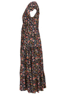 Rayon Floral patterned dress on a white background
