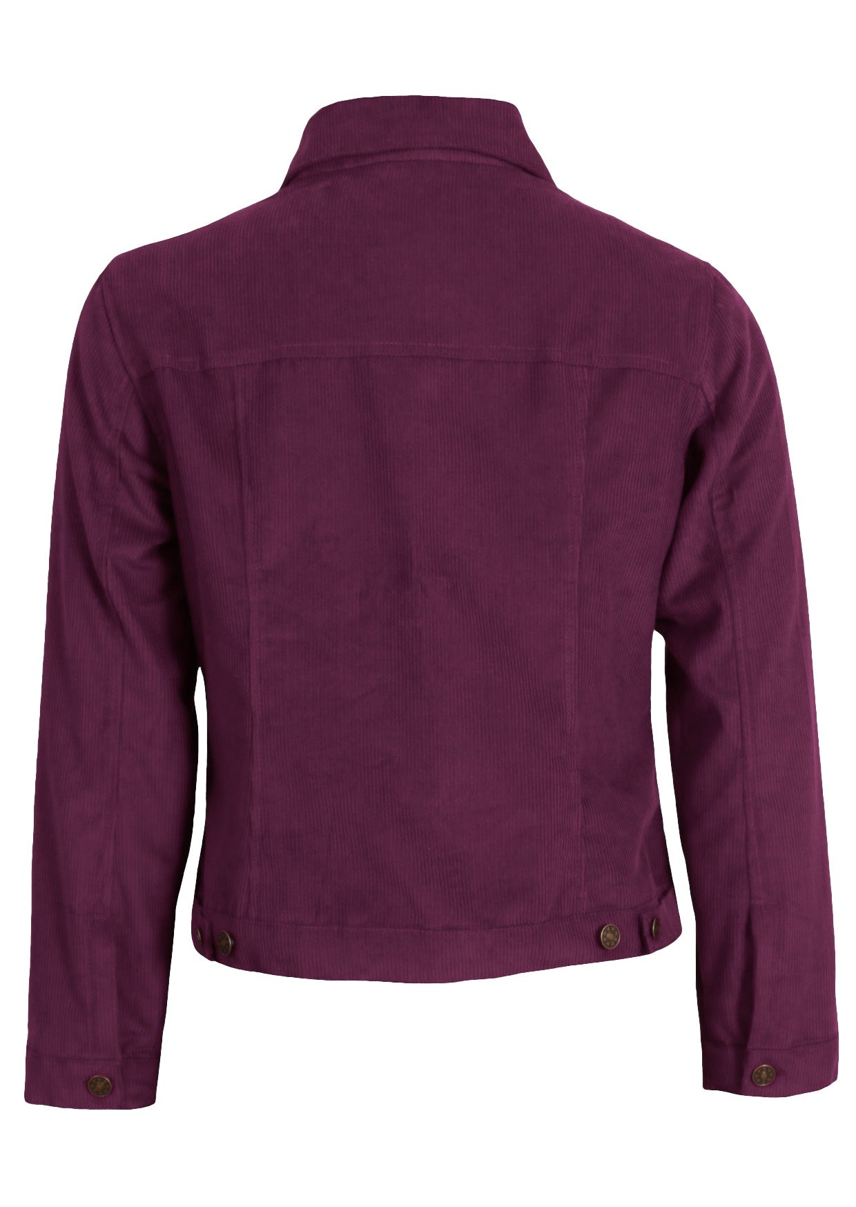 Cotton corduroy jacket with adjustable tabs back view