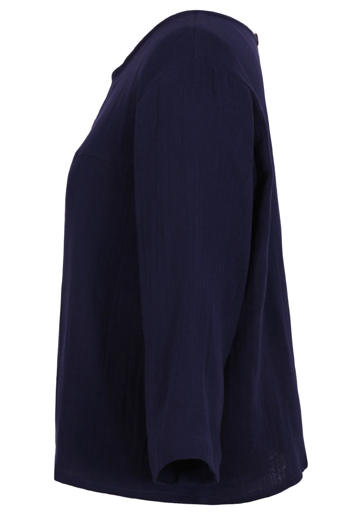 Dark blue top made from two layers of cotton gauze