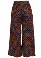 wide leg cotton pants with elasticated waist at the back and pockets on sides.