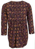 Long sleeve cotton floral print top with pin tucks at the back and a small cut in the sleeves.