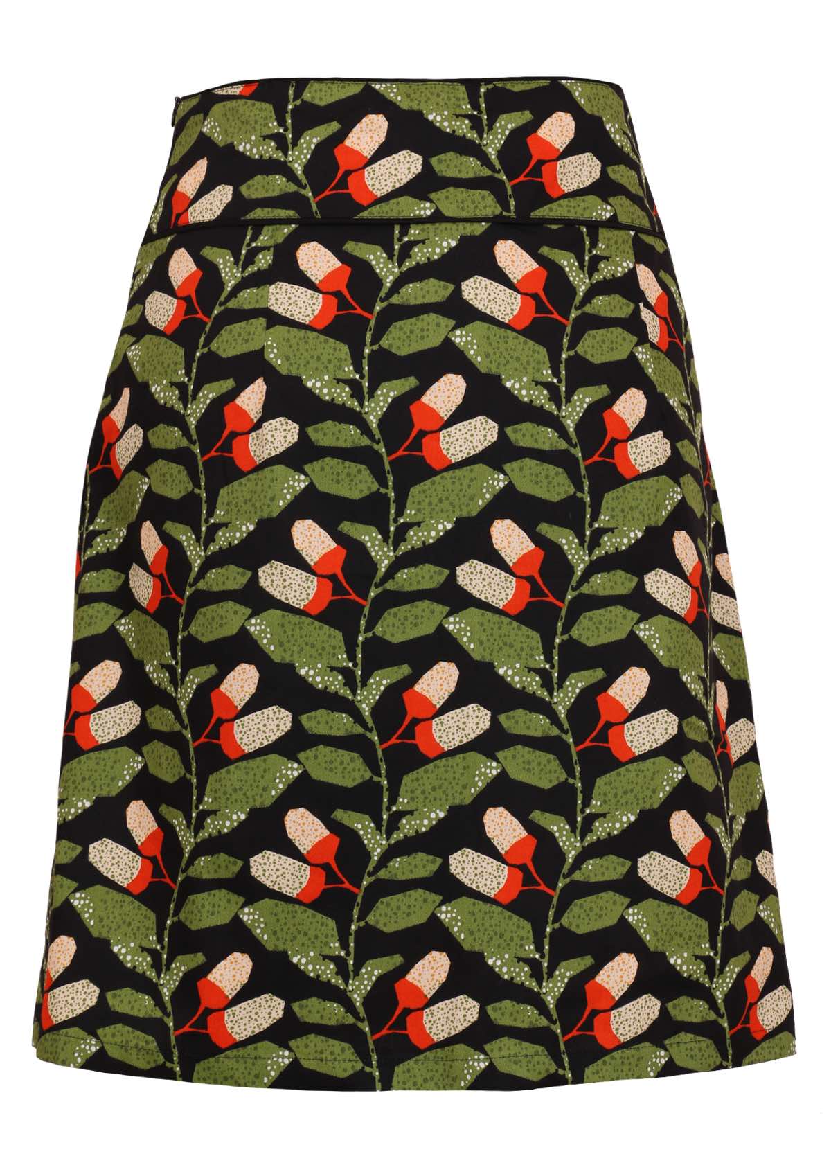 Aalia Skirt Oak back mannequin pic