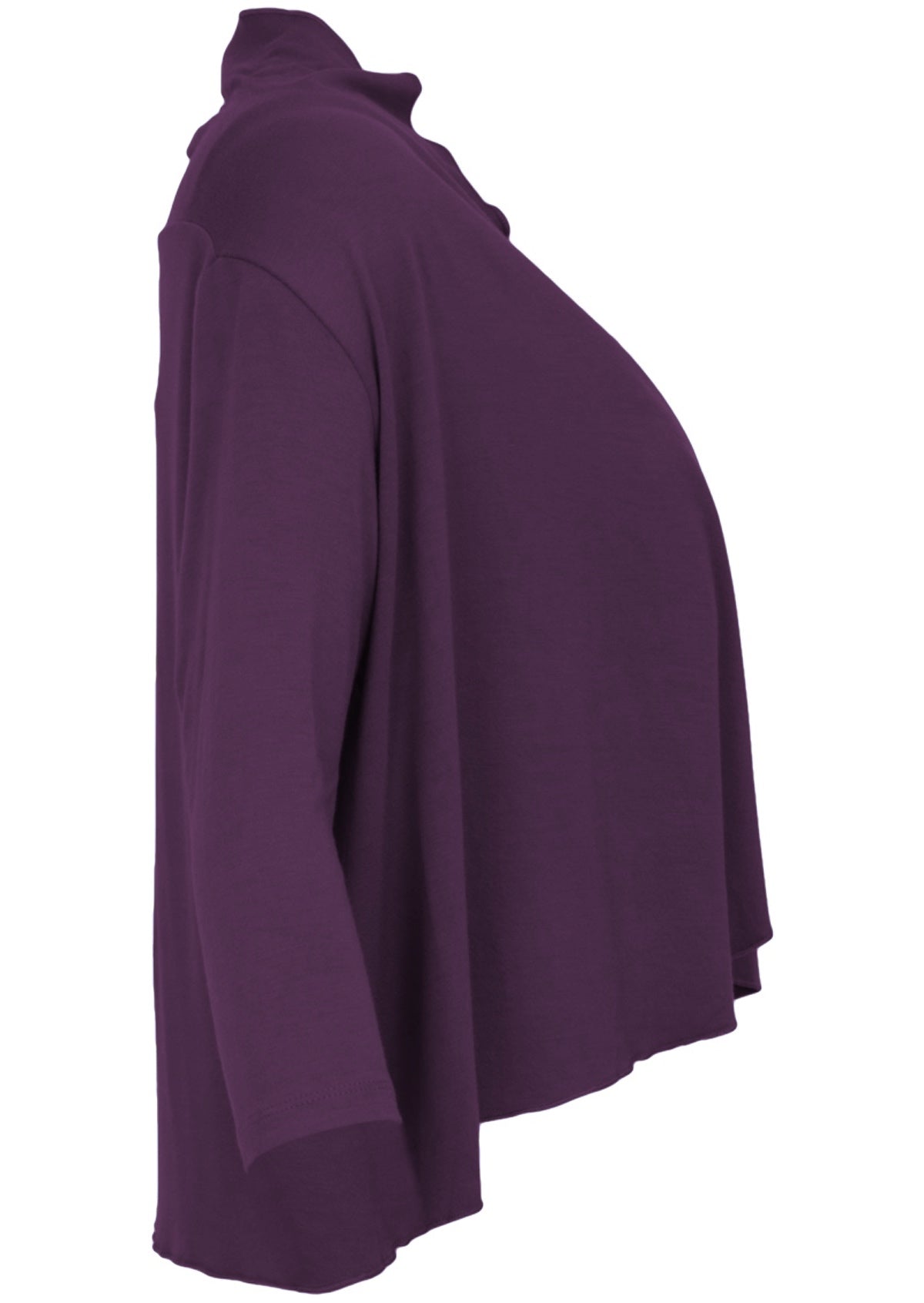 Bolero Cardi Dark Purple purple side