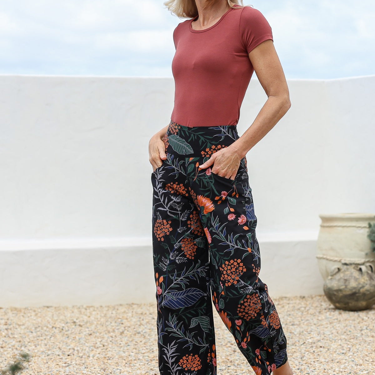 NORA WIDE LEG KNIT PANTS