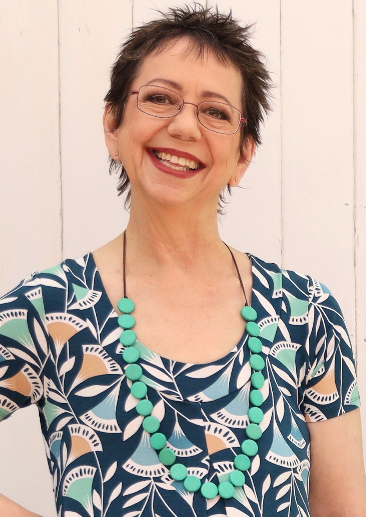 green round disc wood bead necklace Australia