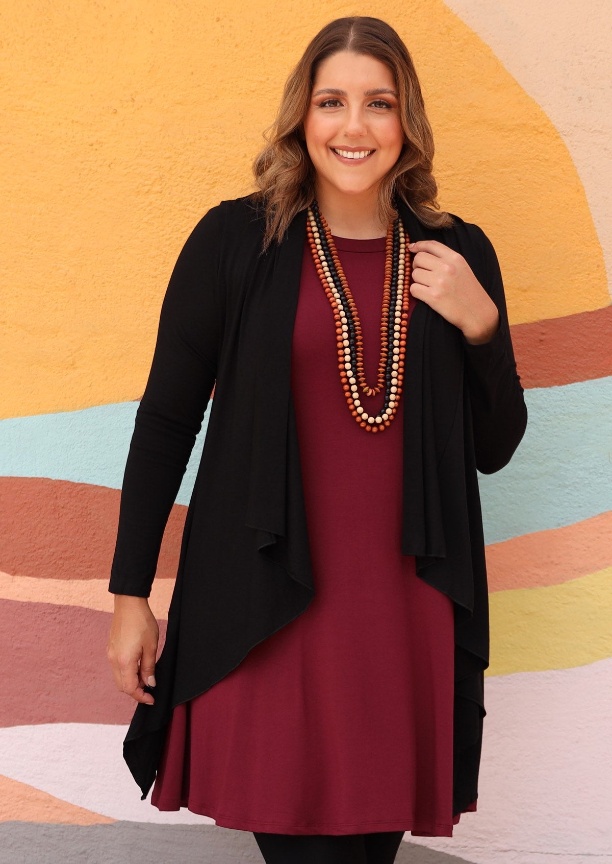 long sleeve jersey rayon cardigan