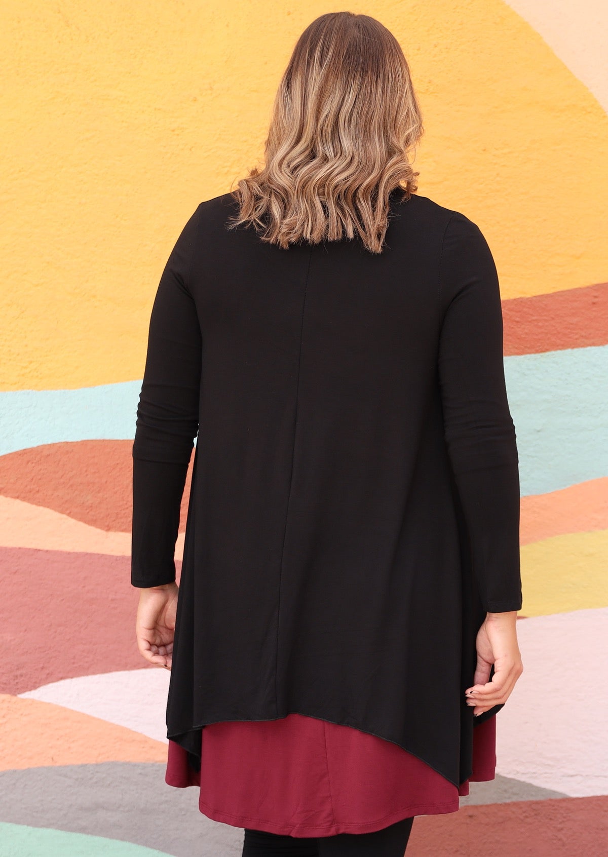 soft stretch rayon jersey fabric cardigan