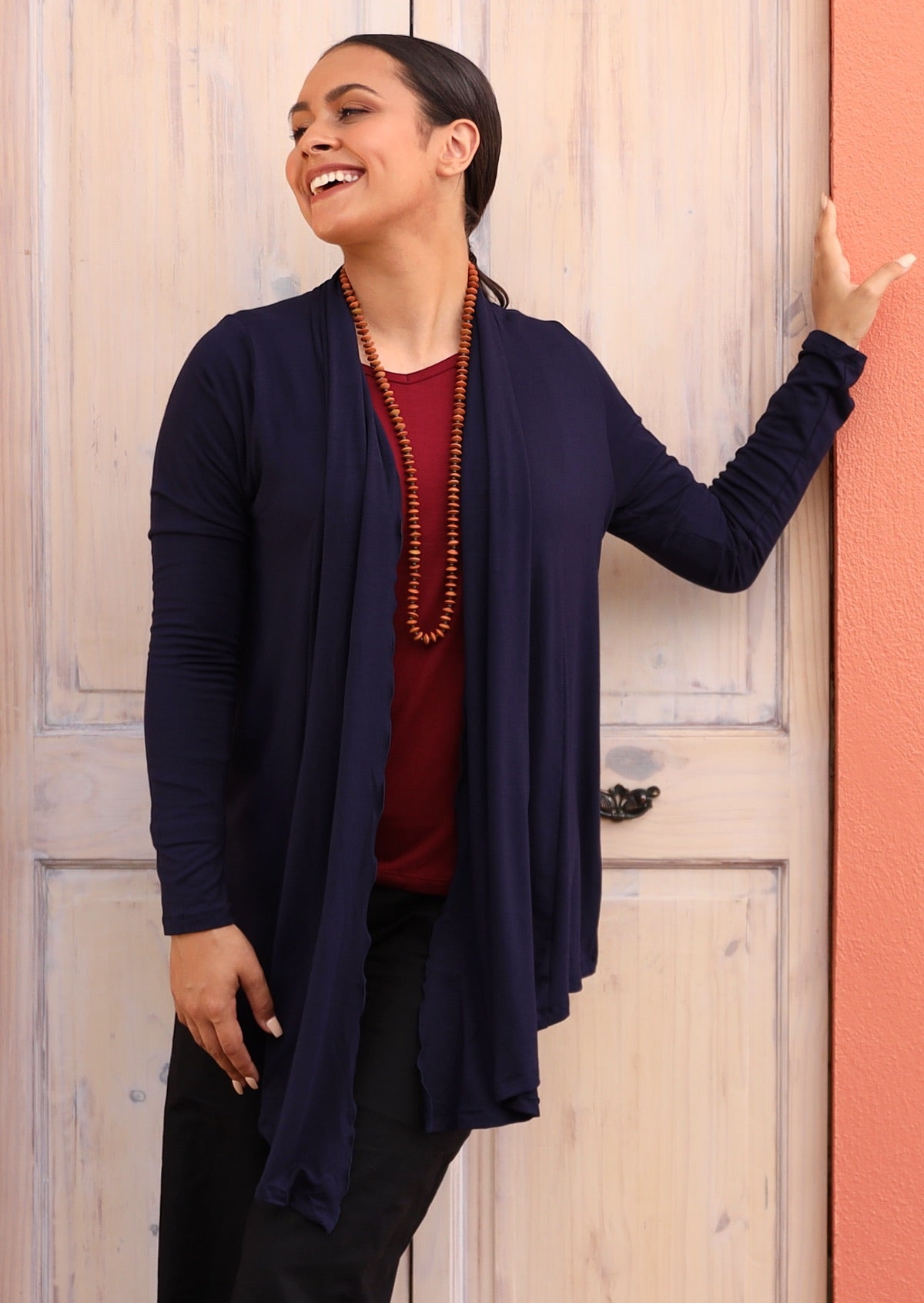jersey fabric rayon cardigan