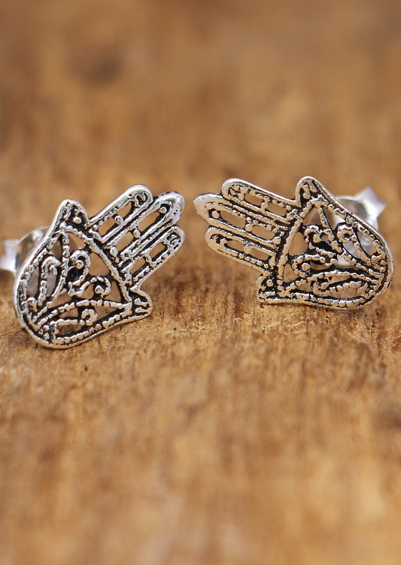 sterling silver Hand of Fatima studs Australia