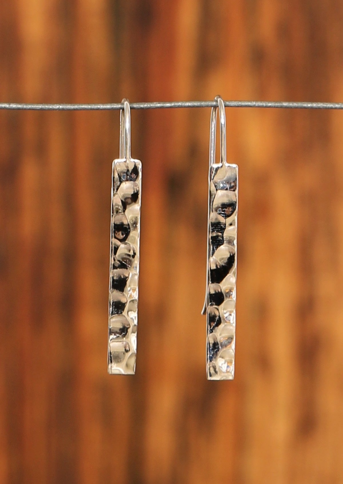 sterling silver earrings dented silver hook Australia