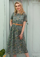 100% Muted Toned Floral Printed Indian Cotton Dress