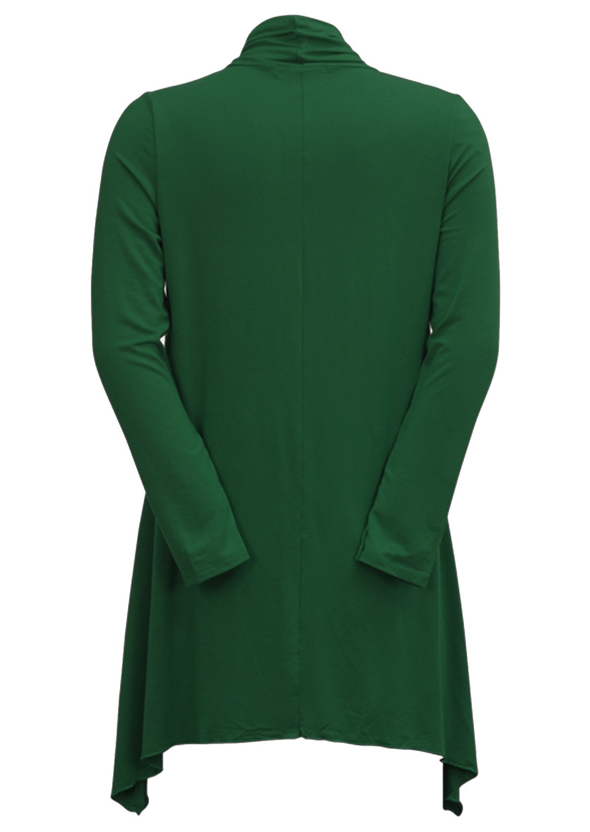 back view concave hem women's cardi