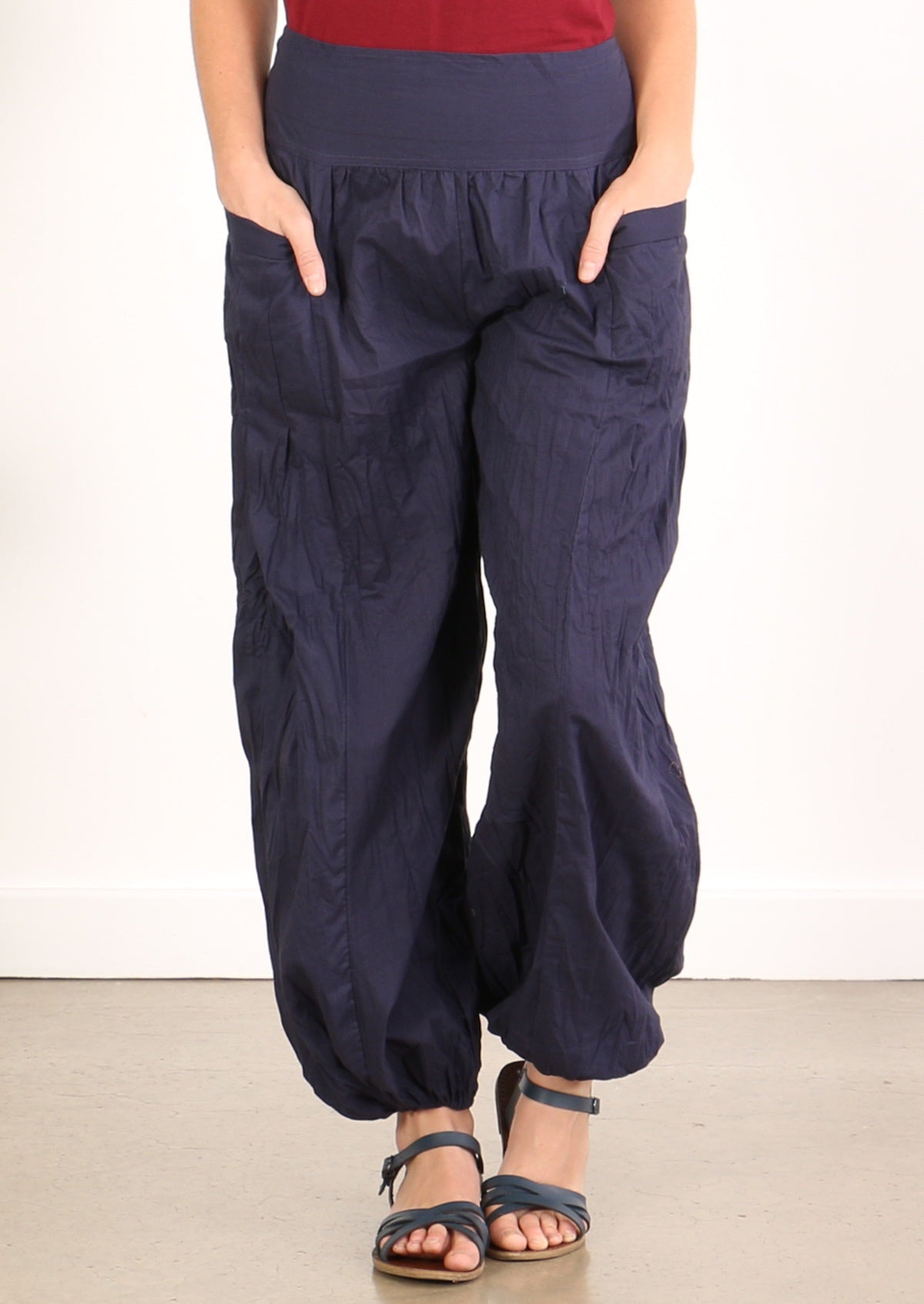 harem style pant navy designed in Australia