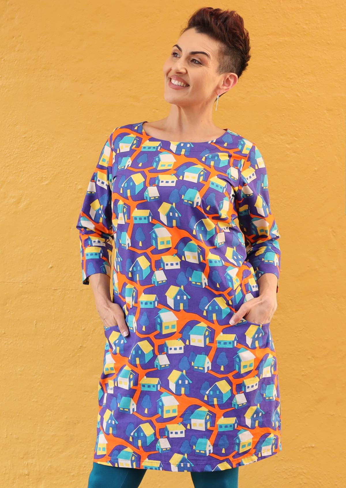 women's cotton dress with pockets