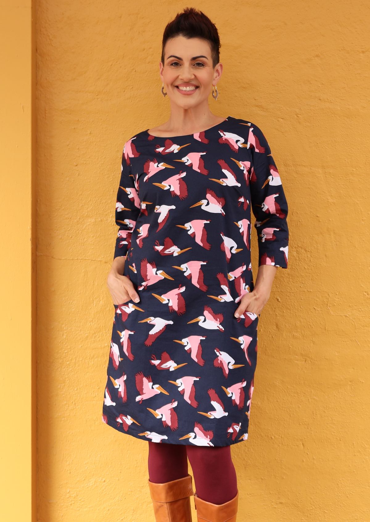 round neck women's dress