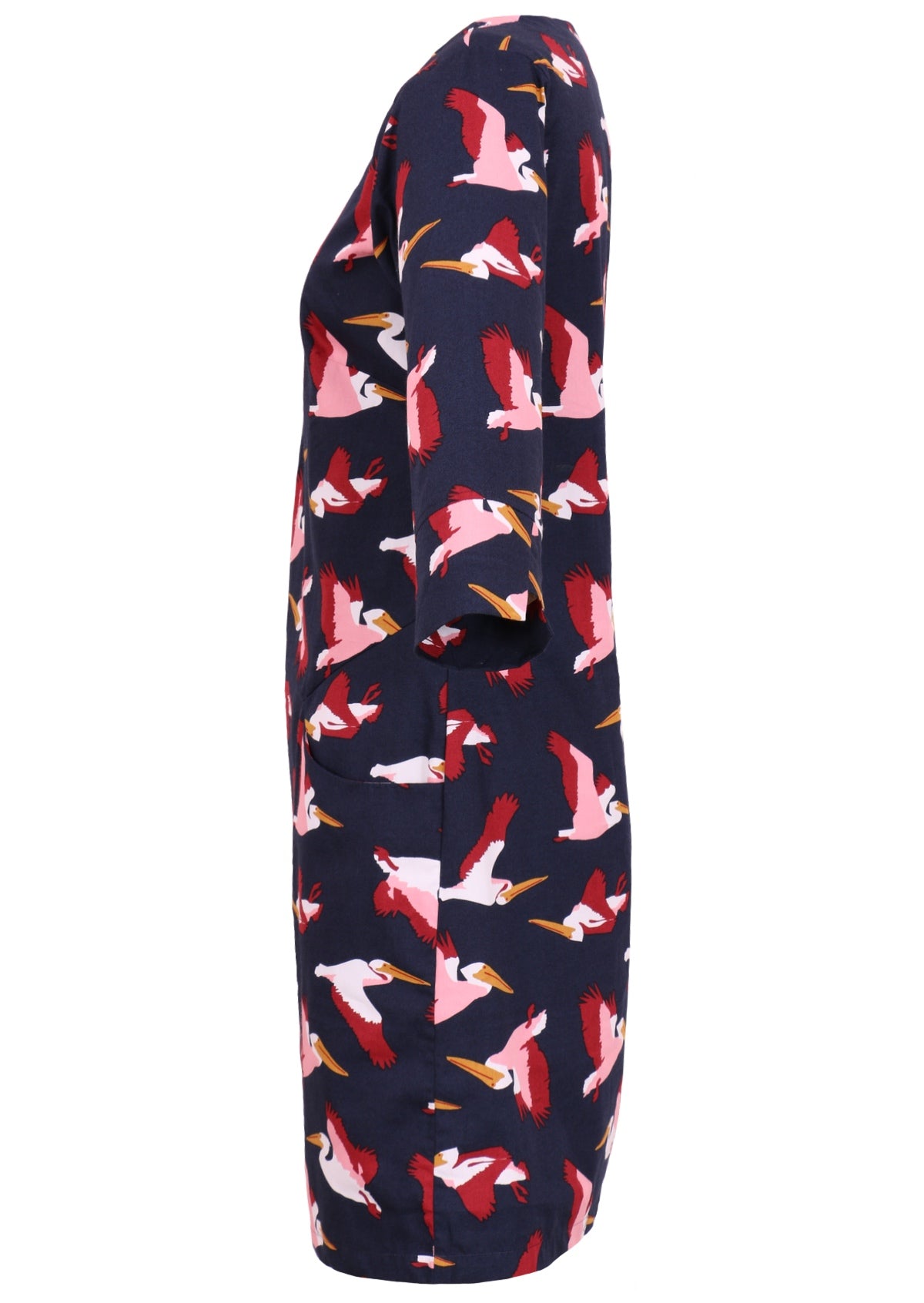 side view 3/4 sleeve women's dress