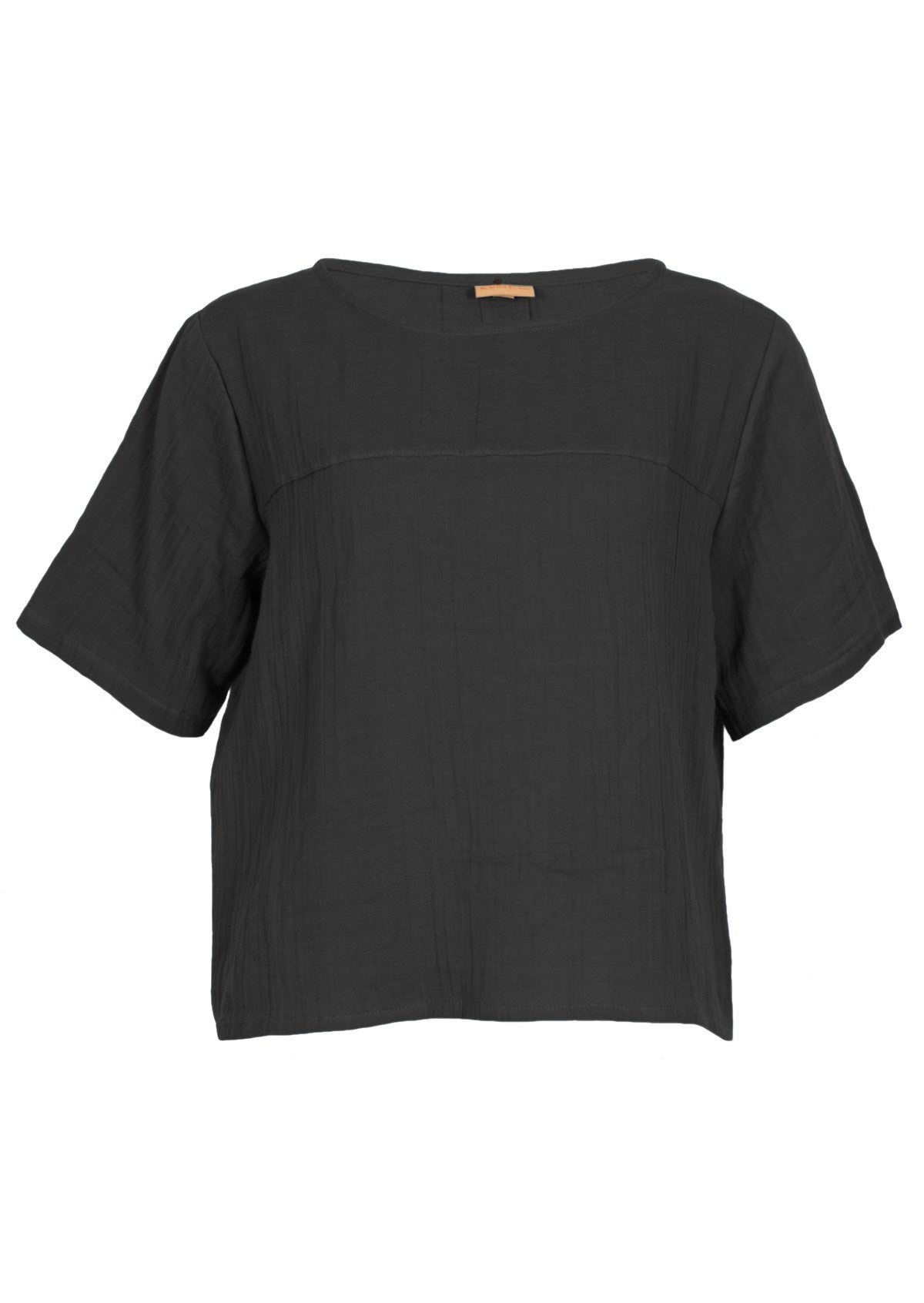 cotton gauze short sleeve top