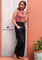 100% cotton black women's pant designed in Australia ethical