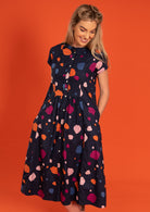 100% Cotton Flowy Midi Dress with Pockets