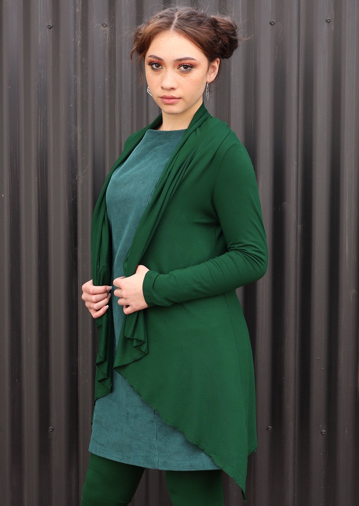 long sleeve soft rayon women's cardigan
