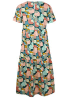 back view women's dress button closure at back of neck