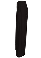 side view black cotton pant side zipper