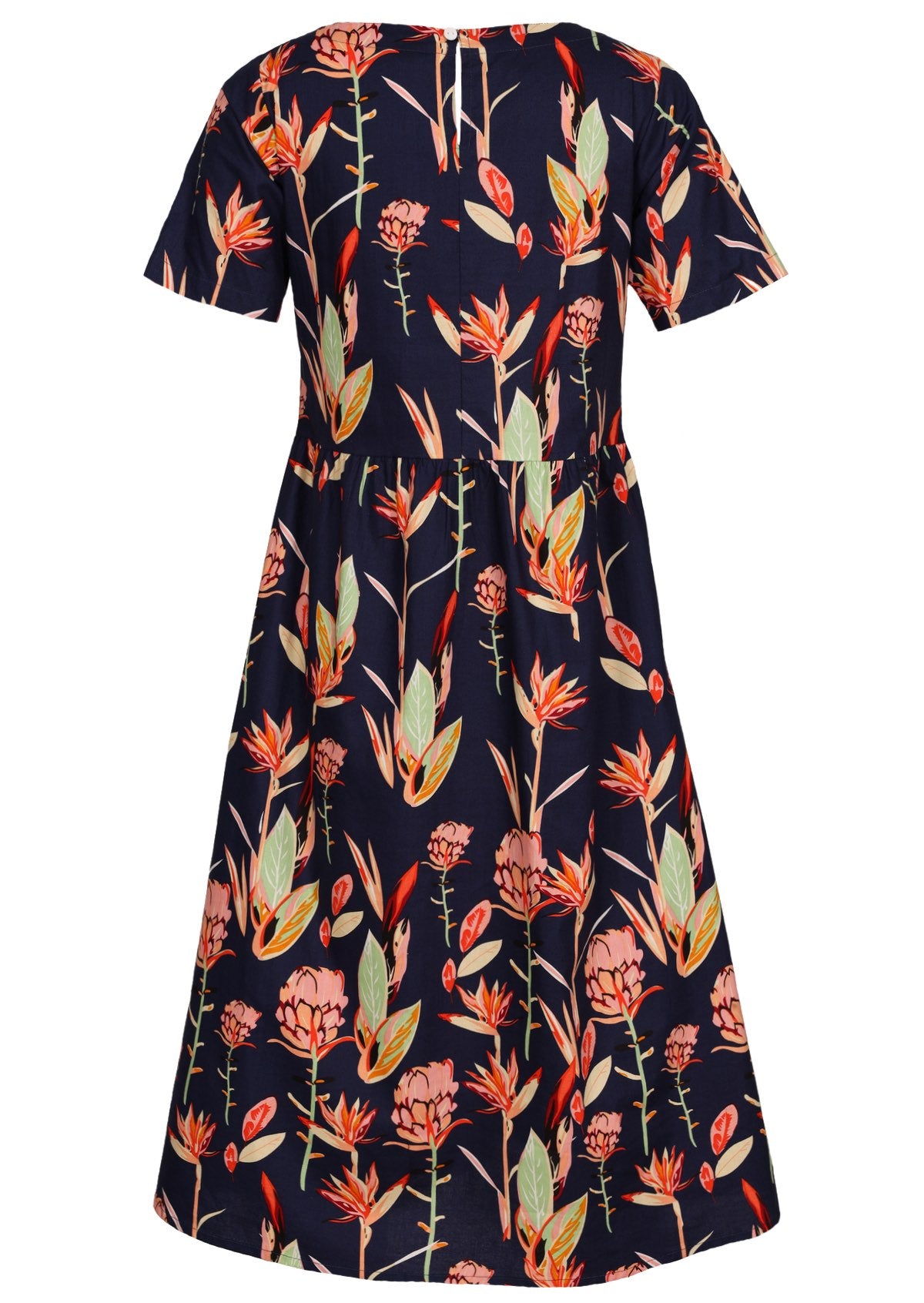 back view Maddison Dress Birds of Paradise