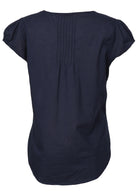 back view pleated detail front and back of top