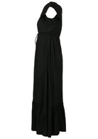 Side View Short Sleeve Maxi Dress Empire Waist