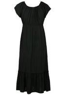 Back View Elasticised Maxi Dress