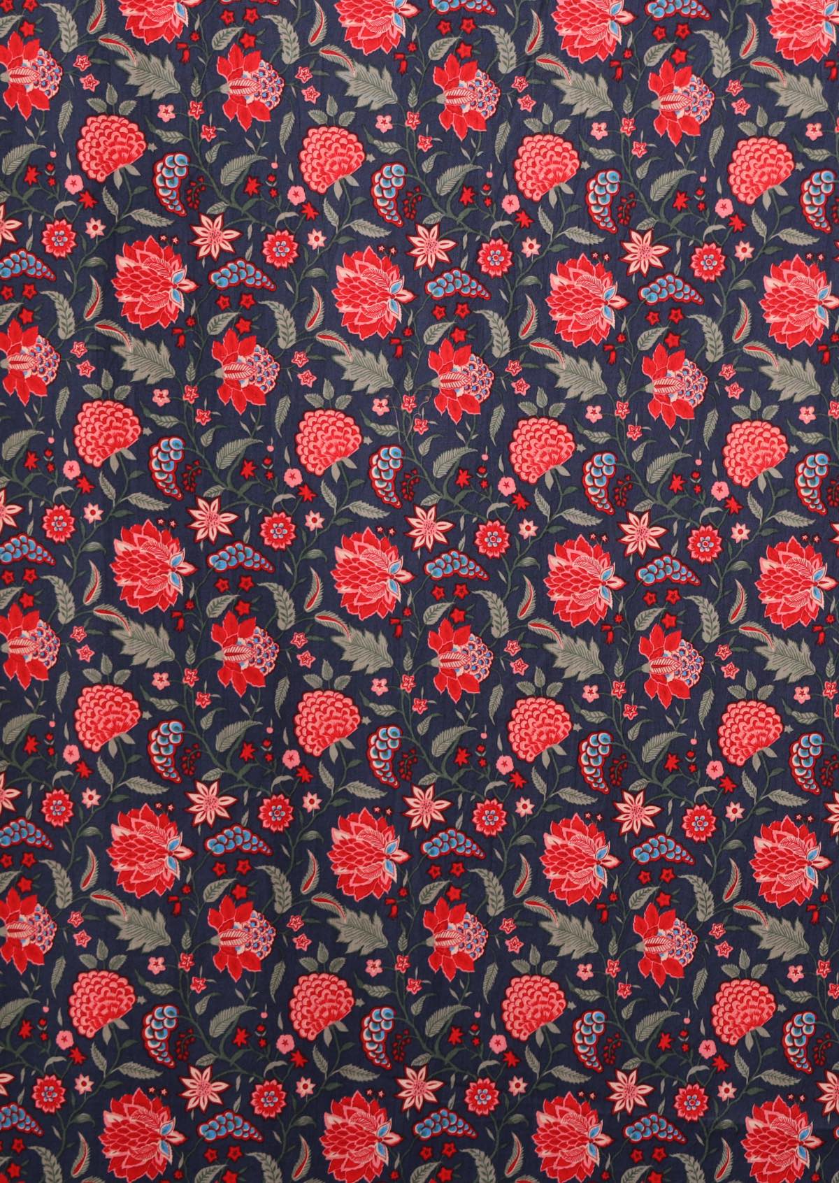 Kaveri Print Collection - Red & Blue Floral Cotton Dresses, Skirts & Tops