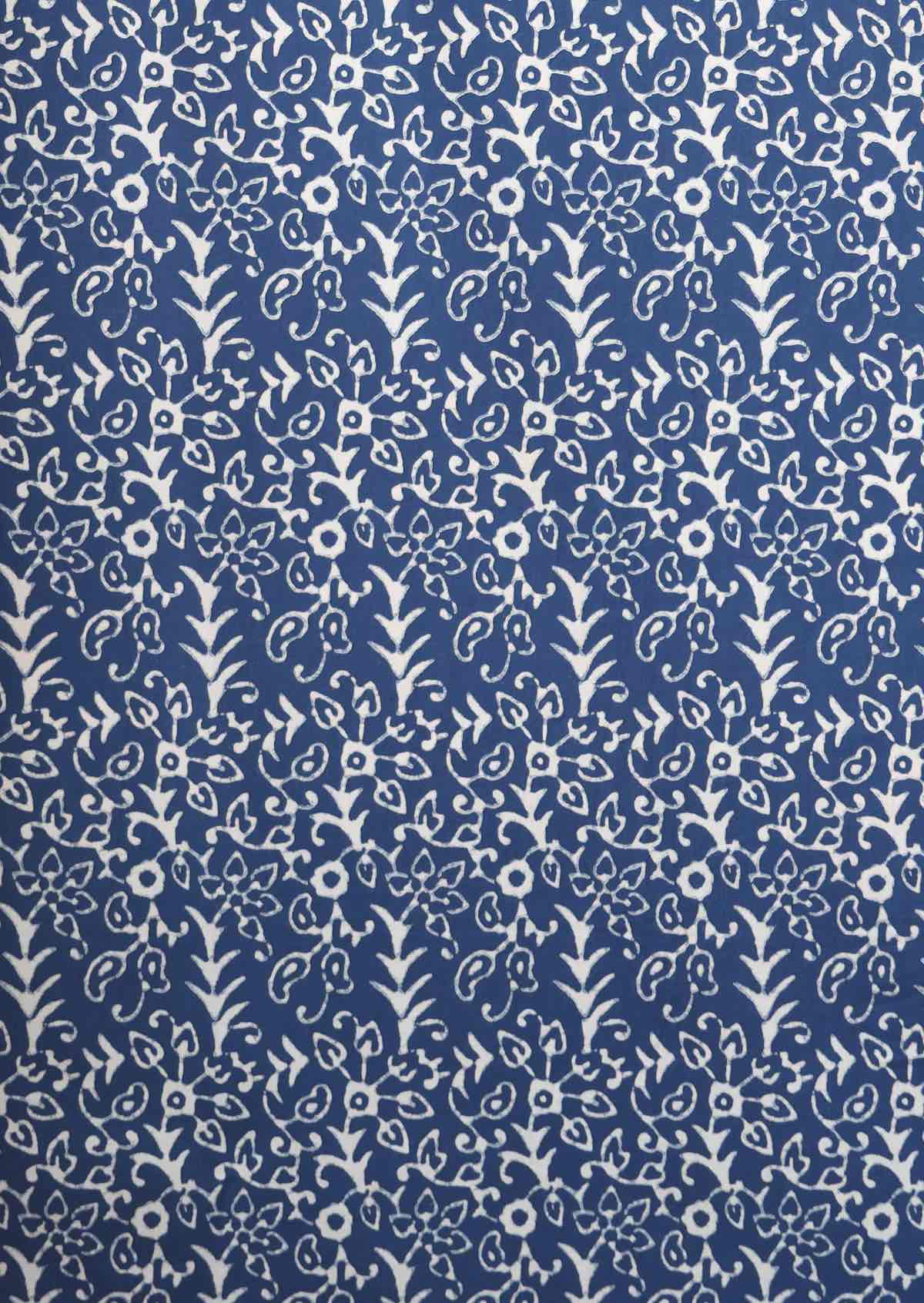 Nirvana Print Collection - Blue Based White Floral Print Dresses, Tops and Skirts