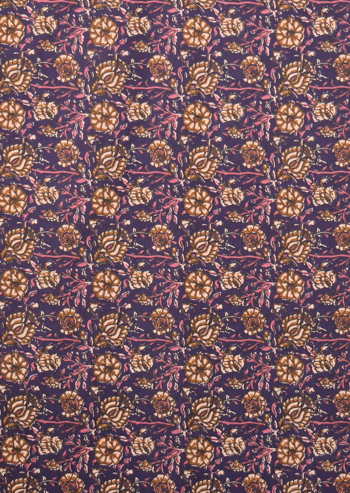 Raani Print Collection - Cotton Purple Based Floral Print Dresses, Tops & Pants