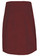 Back mannequin photo of cotton corduroy knee length A-line skirt