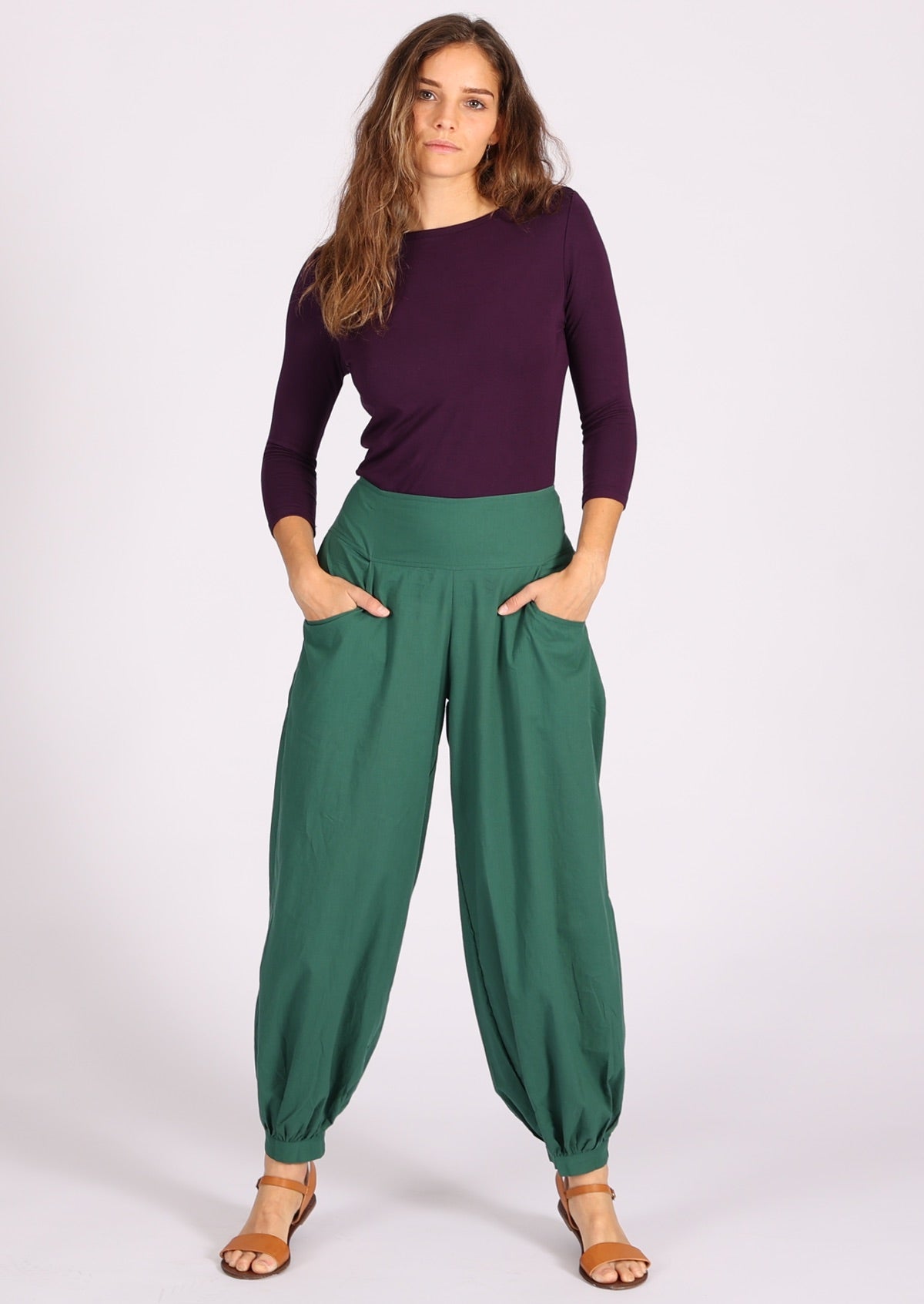 Acapulco Pants Hunter Green S M 8 12