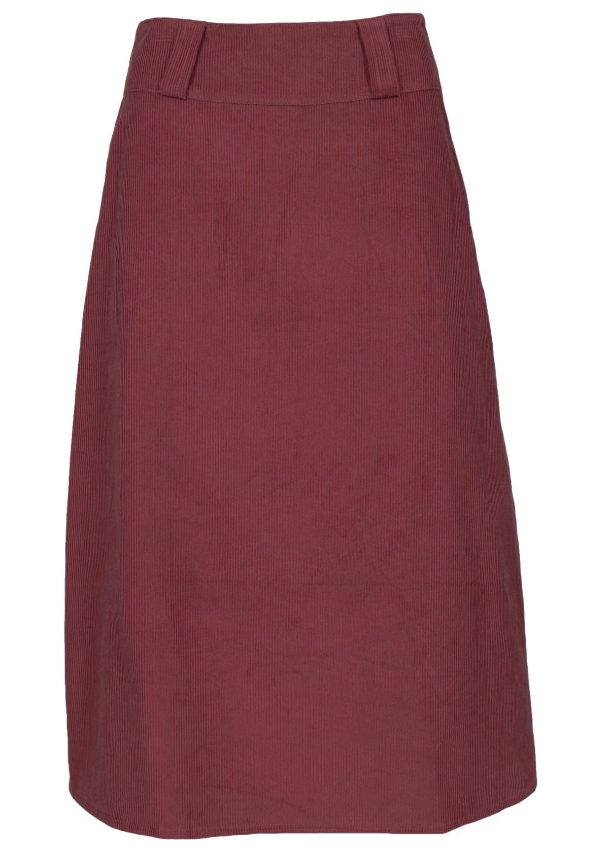 Maroon cord skirt hotsell