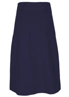 back view a-line cotton corduroy skirt Maritime Blue