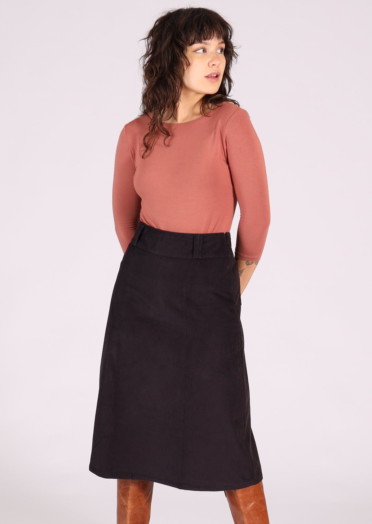 Plus size corduroy skirt fall best sale