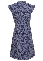 Navy blue cotton Floral Dress 