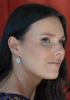 sweet sterling silver small charm disc earrings 