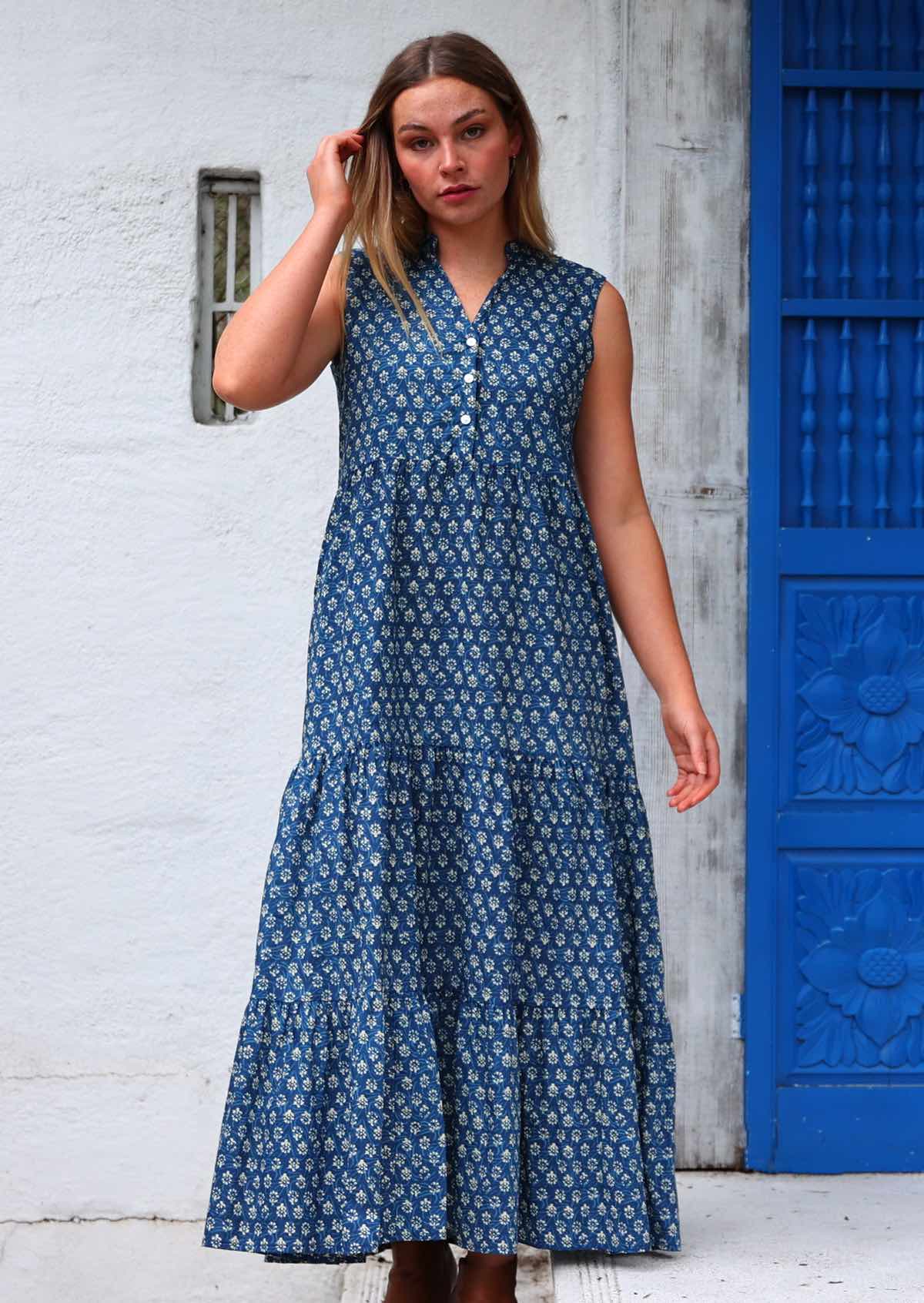 Boho cotton maxi dress best sale