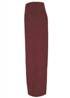 Side view of cotton corduroy wide leg pants with pockets and side zip