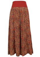 Front view of Indian cotton wide-leg pants on a white background