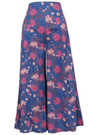 Front view of cotton wide-leg pants on a white background
