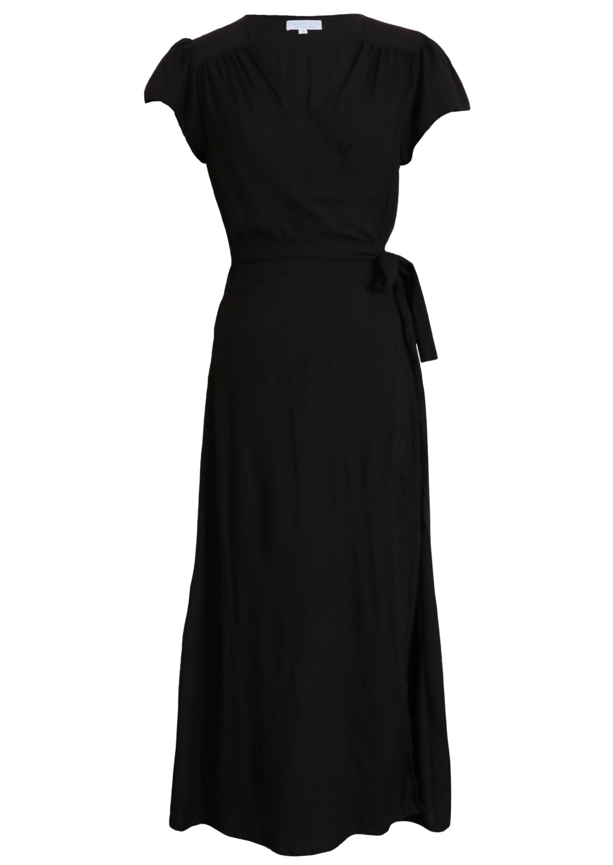 black boho dresses australia Wrap Boho Dress / Black