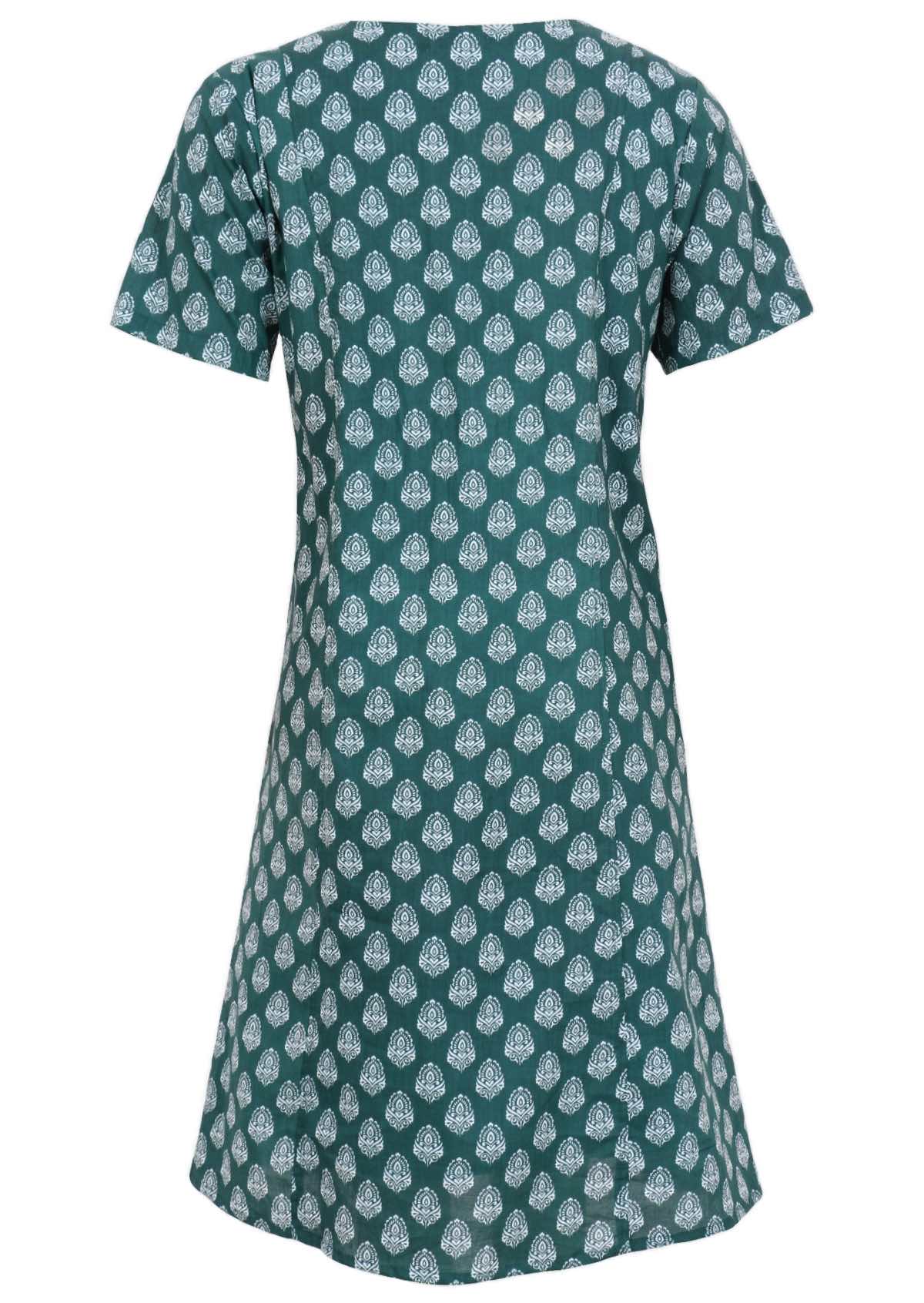 Relaxed fit cotton dress with lining