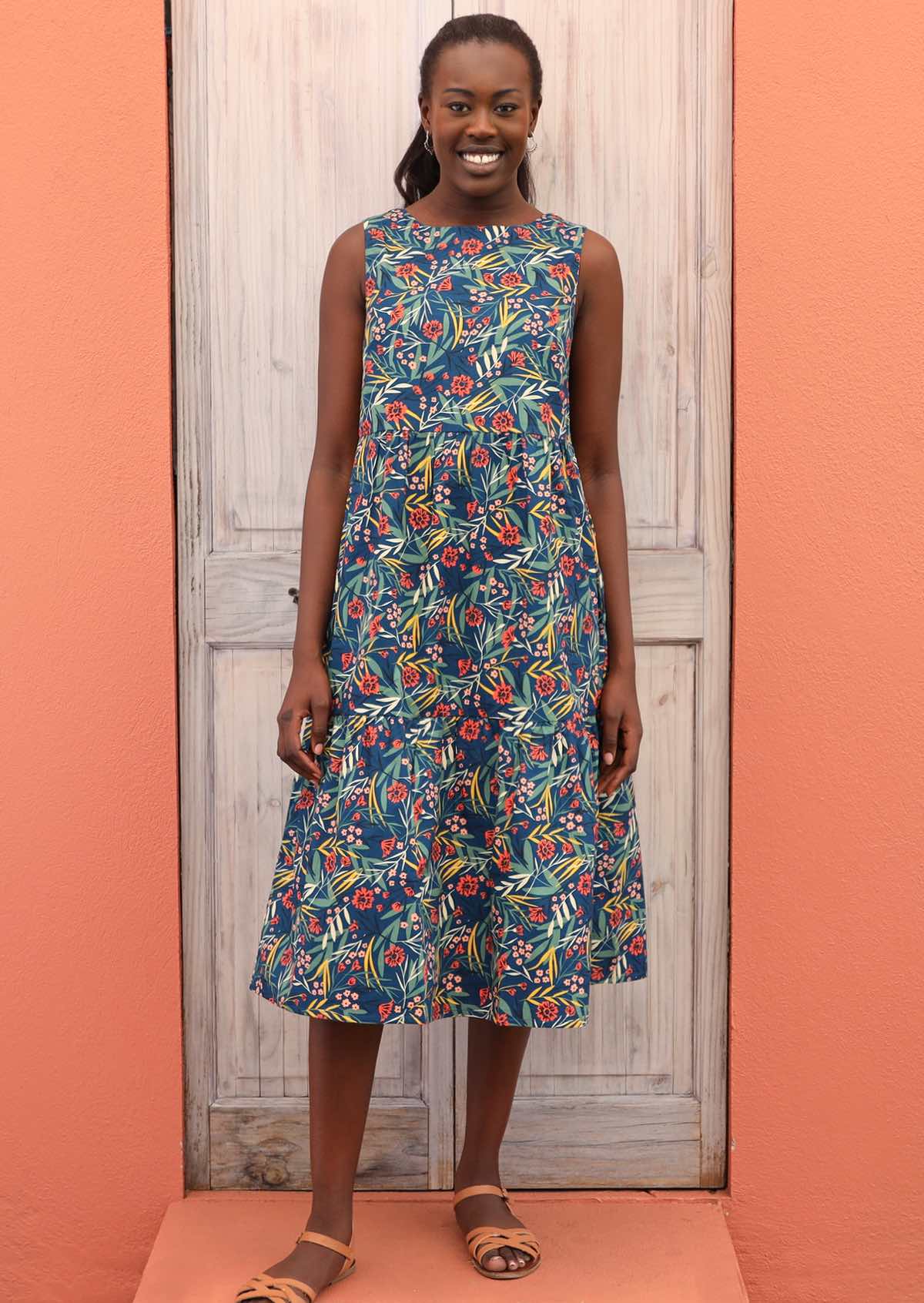 Colourful floral clearance dress