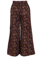 Back image of relaxed fit cotton pants with pockets, drawstring and elastic waist at the back.