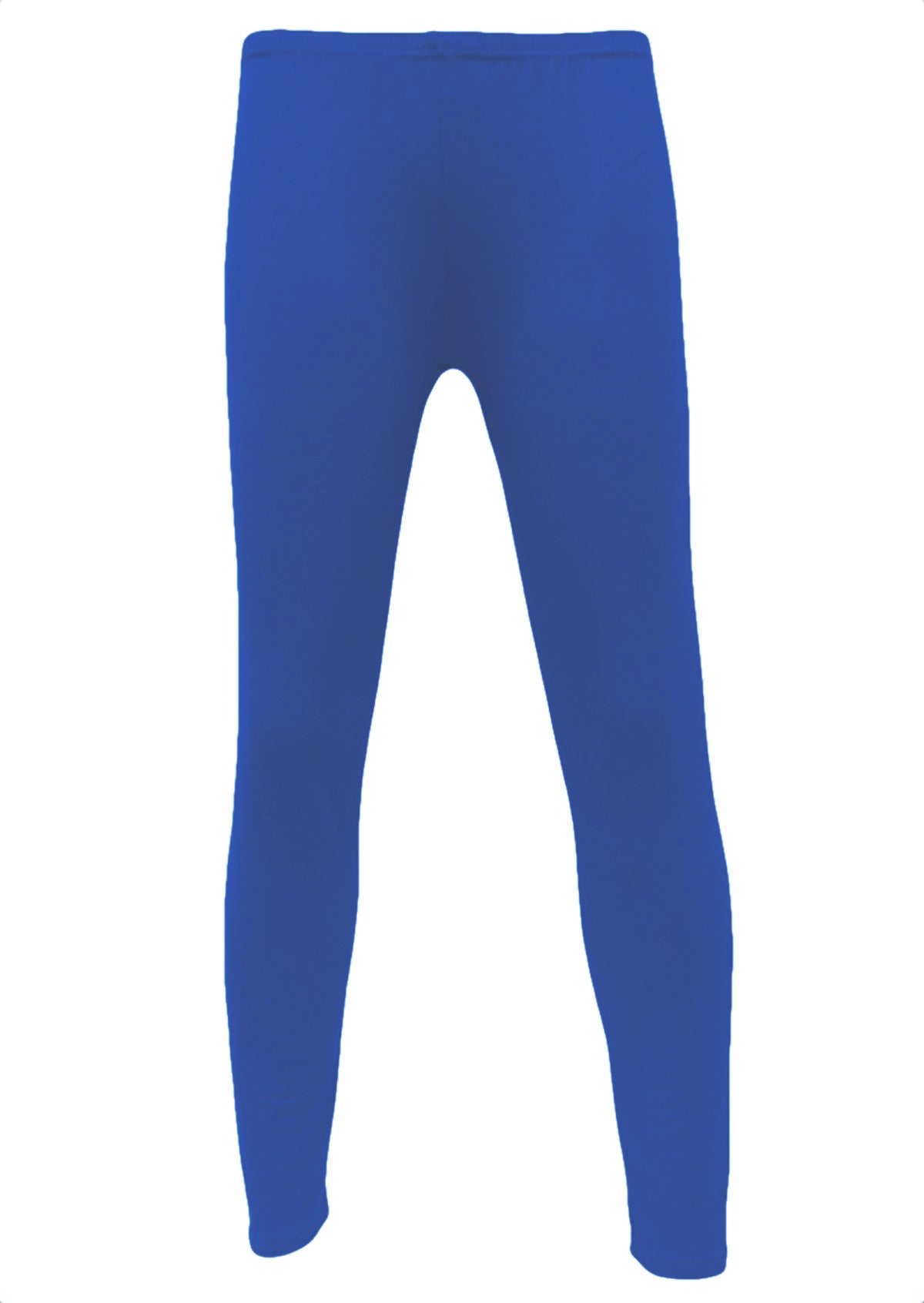 Soft stretch rayon full length leggings in electric blue